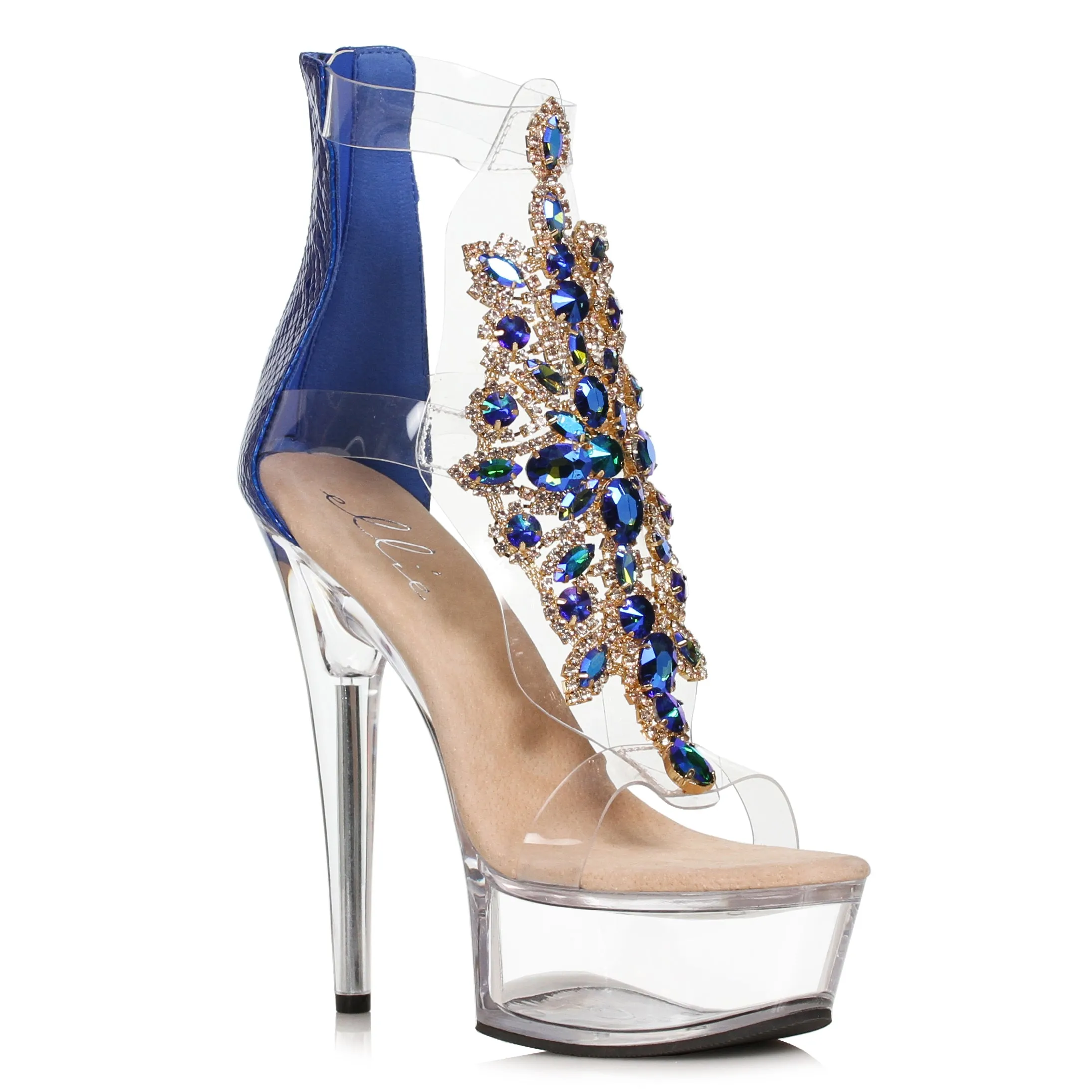 609-LARA 6" Stiletto With Rhinestone Upper