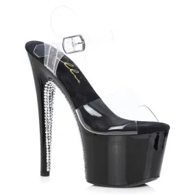 709-VINE 7" Stiletto With Rhinestones At Back