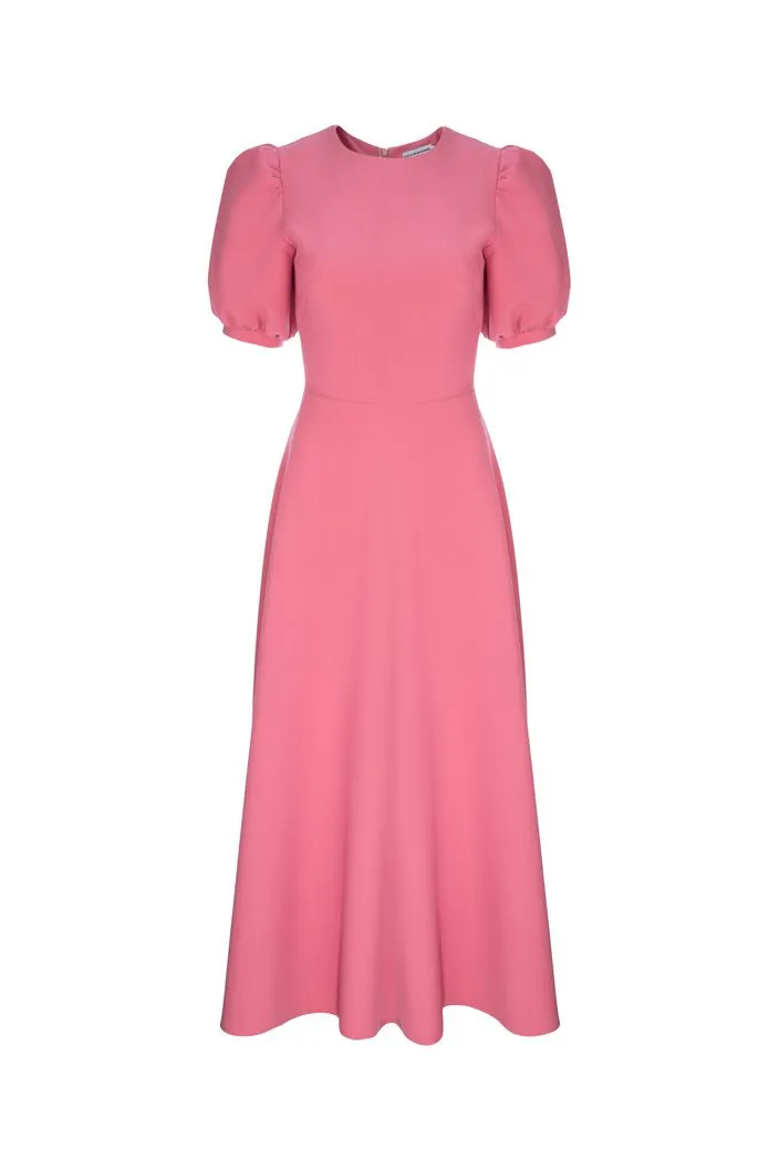 Adorable High Neck And Puffy Sleeves Evening Dress