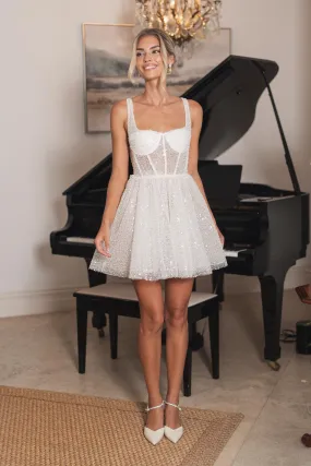 ALICE Beaded Mini Dress - Ivory