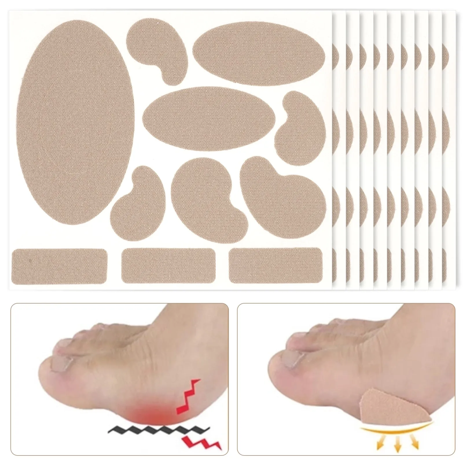 Aliver MOLESKIN TAPE Heel Stickers Blister Prevention Pads