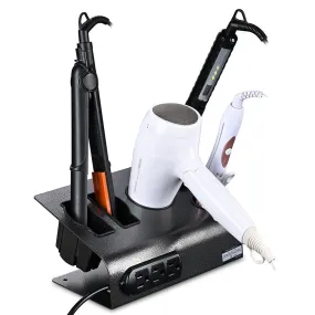 Byootique Hair Blow Dryer & Curling Iron Holder with Outlets