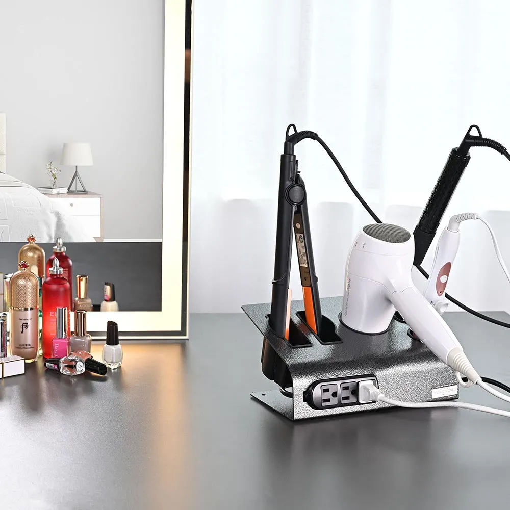 Byootique Hair Blow Dryer & Curling Iron Holder with Outlets