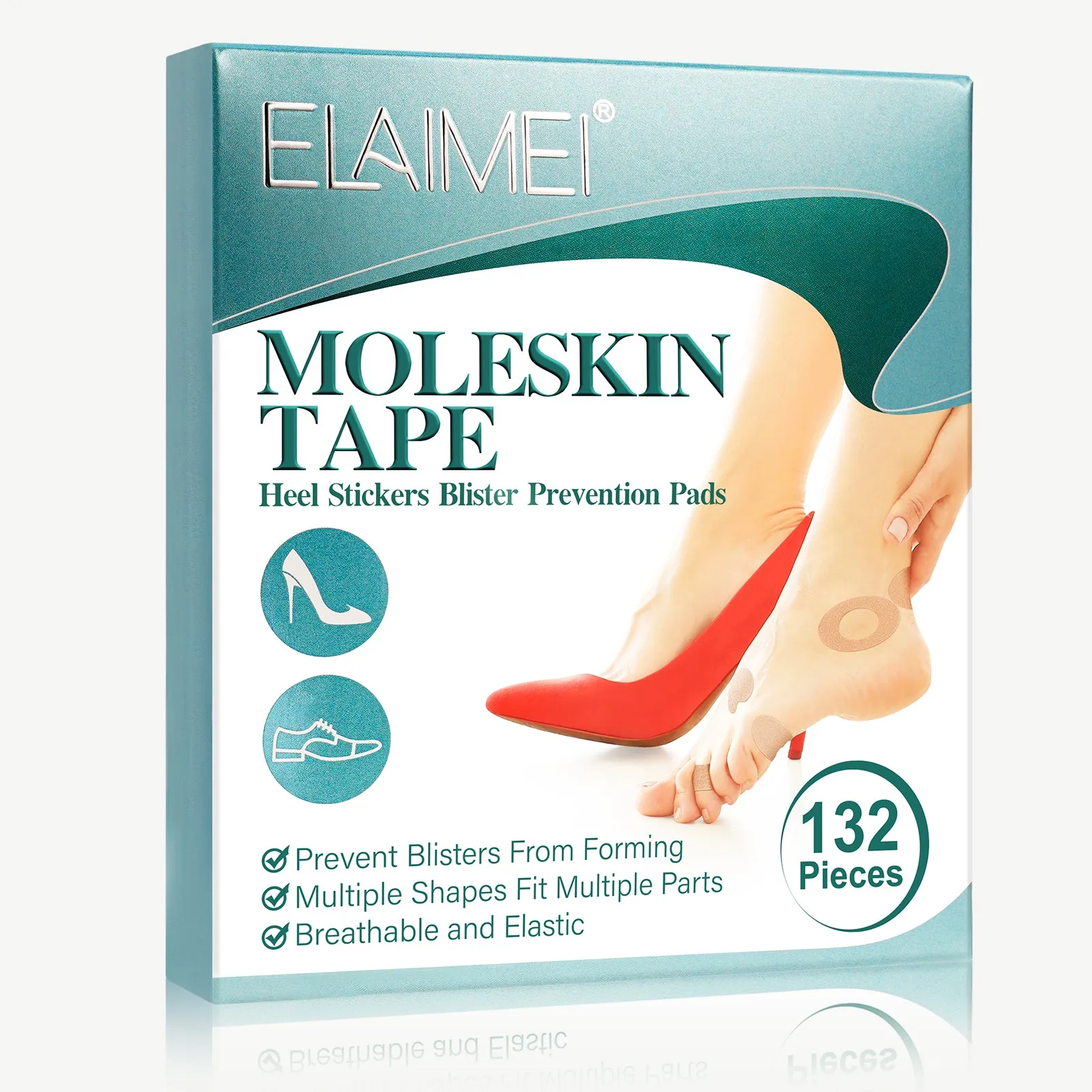 Elaimei Moleskin Tape Flannel Adhesive Pads Heel Stickers Blister Prevention Pads