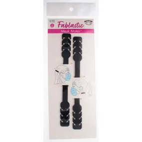 Fablastic Mask Mates Comfort Extender Accessory, 7.5" Long with 3 Adjustable Levels, Black (2 Pieces)