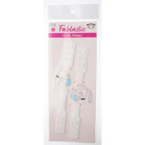 Fablastic Mask Mates Comfort Extender Accessory, 7.5" Long with 3 Adjustable Levels, White (2 Pieces)