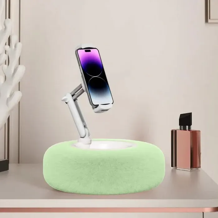 Fuzzy Tablet & Phone Pillow Stand – Multi-Angle Phone Holder for Bed, Car, and Couch