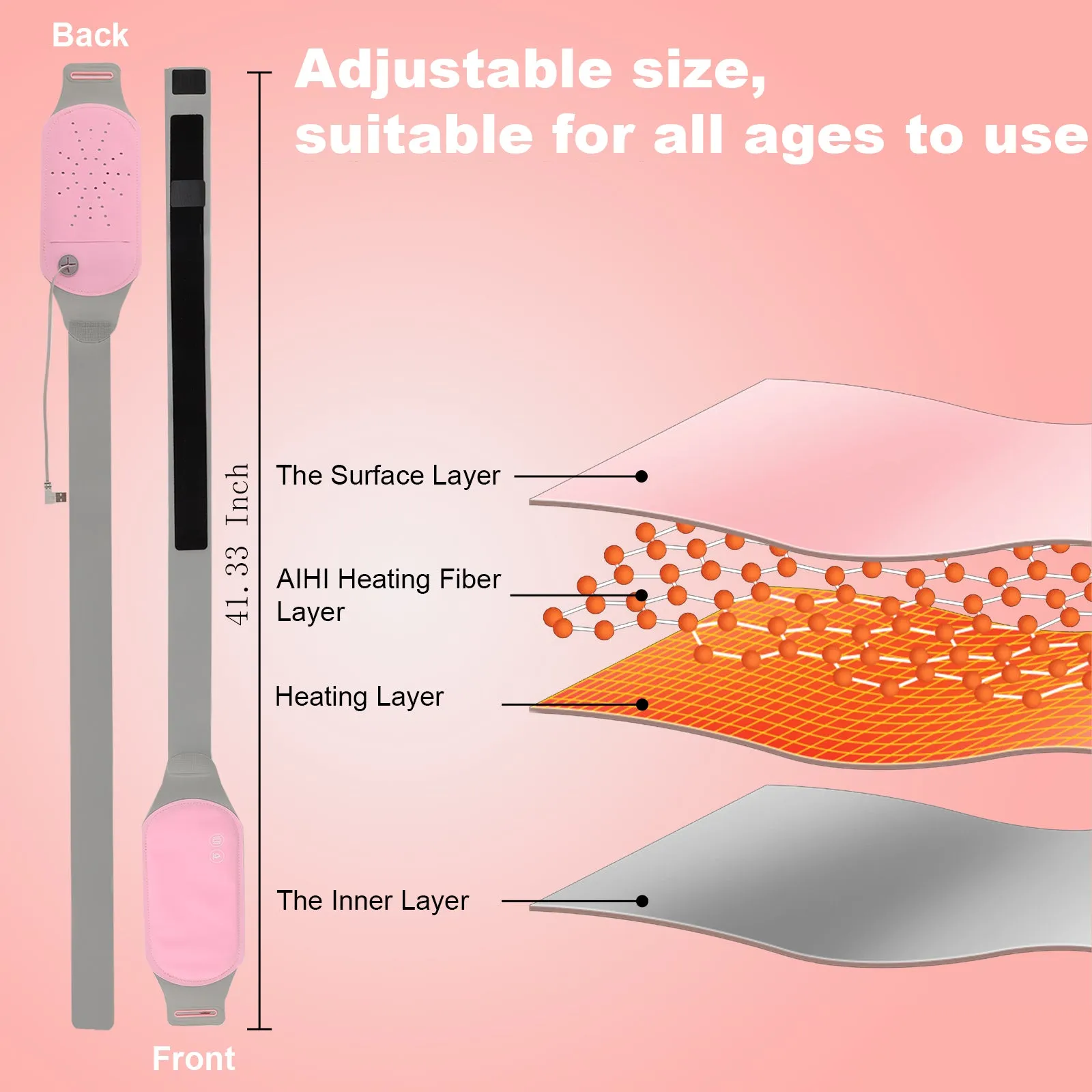 Heating Pads for Cramps, LALASANI Portable Heat Menstrual Relief Pad (Include PowerBank)