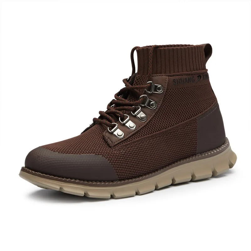 Middle Cut Light and Breathable Fashion British Style Casual Men's Shoes