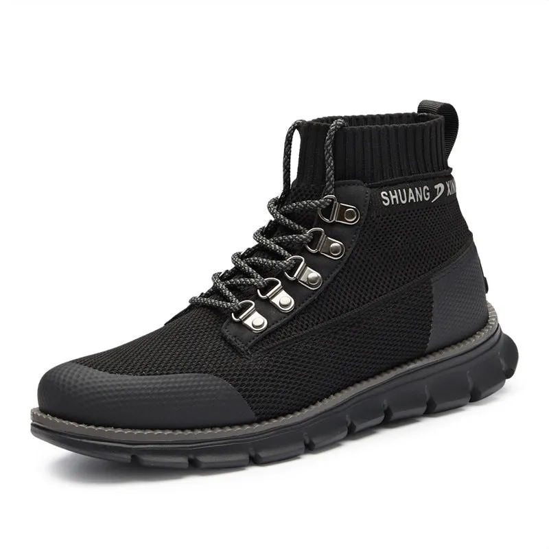 Middle Cut Light and Breathable Fashion British Style Casual Men's Shoes
