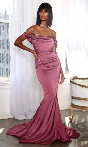 Plaid Pink Evening Dress